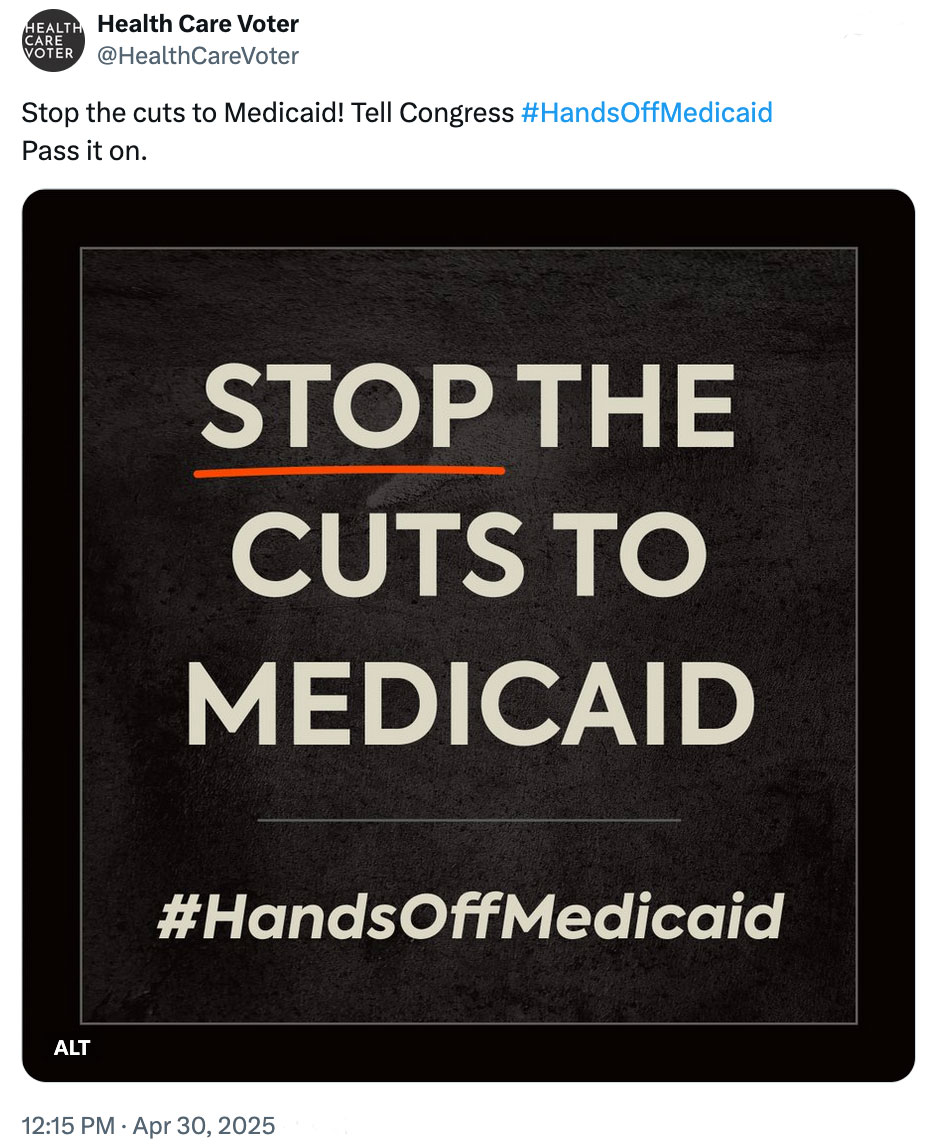 Stop the cuts to Medicaid